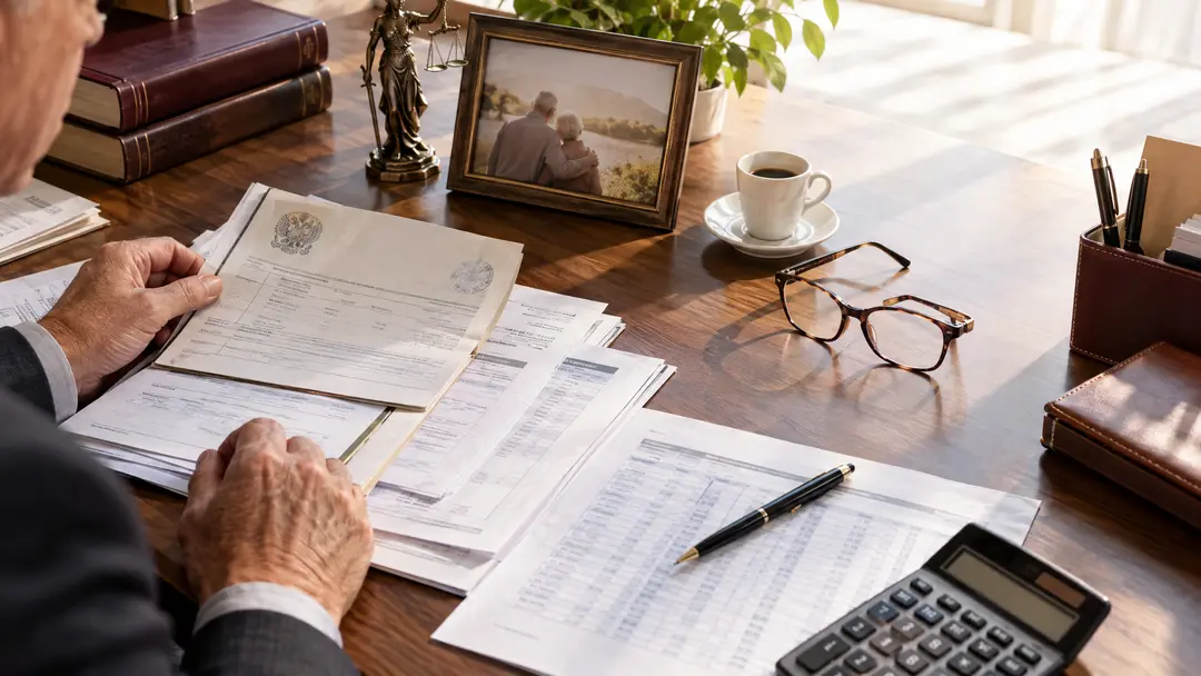 Documentos previdenciários e cálculos de aposentadoria